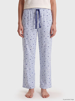 Kalp Bask?l? Kad?n Pijama Alt?