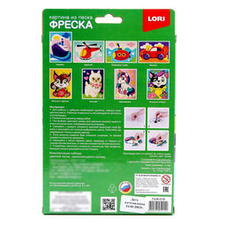 Фреска. Картина из песка «Весёлый котёнок»