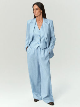 Брюки на резинке изо льна, D355/normandie - Emka фото 2