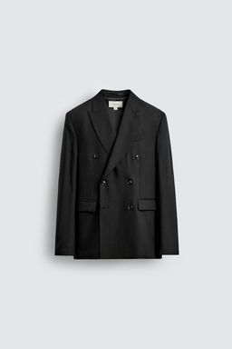 100% WOOL DOUBLE-BREASTED SUIT BLAZER - Zara фото 9