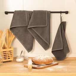 Кух. набор Этель Grey: полотенце - 4 шт, салфетка 30х30 см, 100% хл.  фото 11