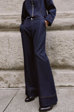 BOOTCUT TROUSERS WITH CONTRAST TOPSTITCHING - Zara фото 2