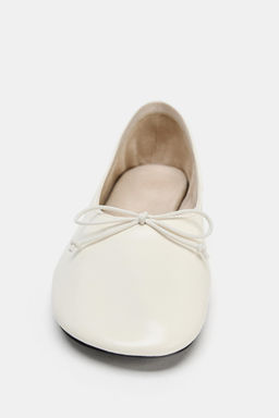 BAILARINA PIEL LAZO LIMITED EDITION / Blanco Crudo - Zara фото 3