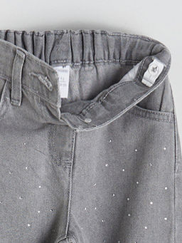 Beli Ayarlanabilir Lastikli Ta?l? K?z ?ocuk Jean Pantolon