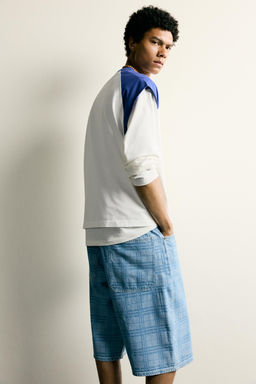 JORTS DENIM LAVADO ESTAMPADO / Azul claro - Zara фото 6