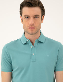 Mint Melanj Slim Fit Polo Yaka Merserize T-shirt