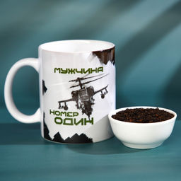 Набор Мужчина номер один, чай чёрный со вкусом чабреца 50 г., кружка 300 мл. - Simaland фото 2