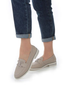 06-PDJ72-2 GRAY/GREEN Туфли женские (натуральная кожа) - Фабричный китай фото 2