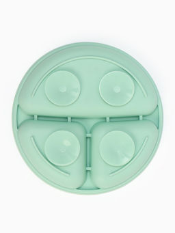 Тарелка детская секционная с ложкой и вилкой, 3 секции, бирюзовый, Mum&Baby