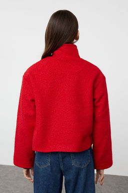 TRENDYOLMILLA K?rm?z? Yaka Detayl? Buklet Ince Ceket Mont TWOAW25MO00086 фото 14