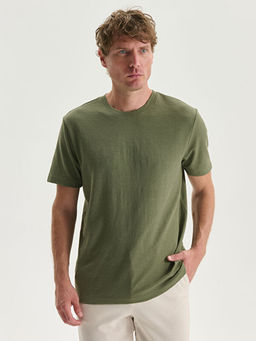 Bisiklet Yaka K?sa Kollu Erkek Dokulu Ti??rt