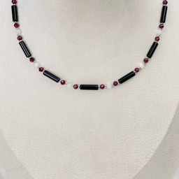 Колье из Агата, Граната и Лунного камня