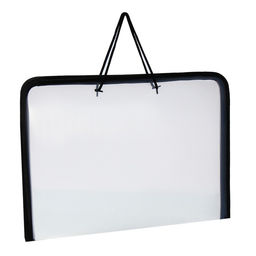 Папка для чертежей и рисунков А3, 460 х 320 х 25 мм, с ручками, пластиковая, молния вокруг, Офис