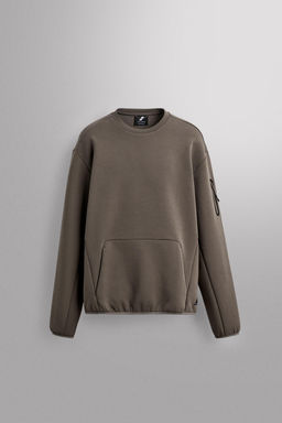 TECHNICAL CREW NECK SWEATSHIRT - Zara фото 8