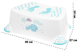 Подставка детская 40*27*14 см, белая с бирюзовым (модель 389) - Elan gallery фото 2