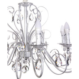 Люстра подвесная в стиле барокко "Arte" 8*40Вт 29-P8525/WH белый мрамор