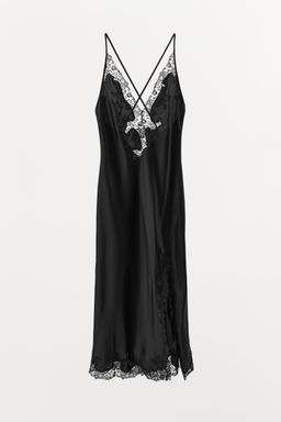 EMBROIDERED LACE SATIN DRESS - Zara фото 7