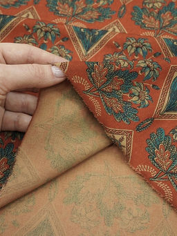 Штапель Премиум Акмаль цв.темно-кирпичный, ш.1.5м, вискоза-100%, 125гр/м.кв - Купава фото 5