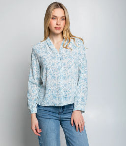 Блуза #КТ803 (8), голубой