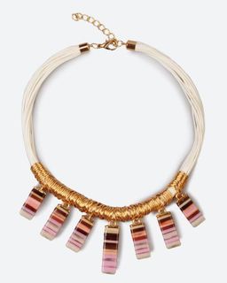 Selena. "Ацента" Колье с прямоугольными вставками в розовых тонах