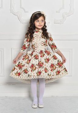 Платье МТ-422 лен букет бежевый