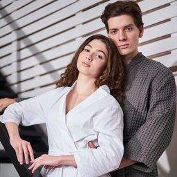 Халат вафельный мужской удлиненный «Этель» Boho, размер 46-48, светло-серый