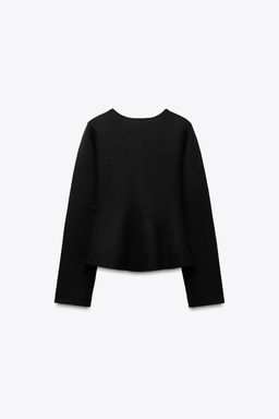 KNIT PEPLUM CARDIGAN - Zara фото 7
