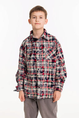 Рубашка М225002а красный - Елена фото 6