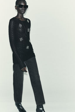 BEADED LACE TOP - Zara фото 4