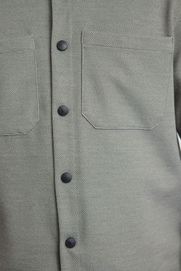 TRENDYOL MAN Bej Regular Fit Orme Rahat K?sl?k Dokulu. Ceket Gomlek TMNAW25GO00016 - Trendyolmilla фото 4