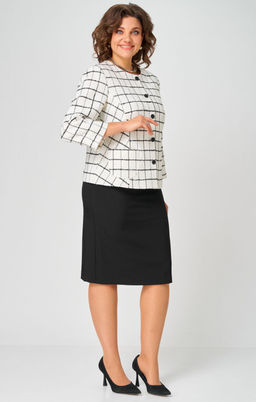 Жакет БелЭльСтиль 861 бело-черный фото 5