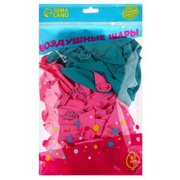 Воздушные шары латексные 12" «1 Годик. Девочка», 50 шт., kz