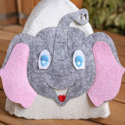 Шапка для бани с детской аппликацией Слонёнок войлок - Simaland фото 5