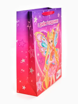 Пакет подарочный детский Winx, L 31×40×11.5 см