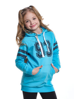 Толстовка для девочки с принтом UD 0440 голубой - Mini maxi фото 4