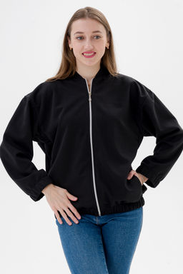 Бомбер из коттон фита чёрный макси - Амадэль фото 10