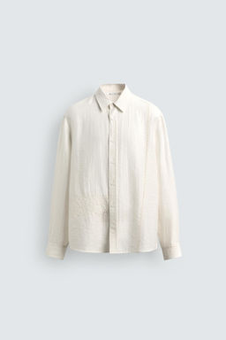 CAMISA BORDADO TROQUELADO / Crudo
