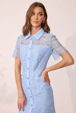 Платье LYUSHe 4107 голубой  фото 4