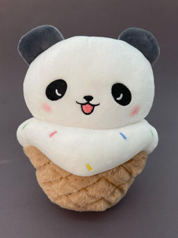 Мягкая игрушка "Panda ice cream", open mouth, 20 см