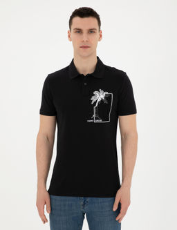 Siyah Slim Fit Ti__rt