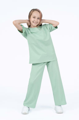 Костюм детский спортивный для девочки зеленый дым 7063 (152)