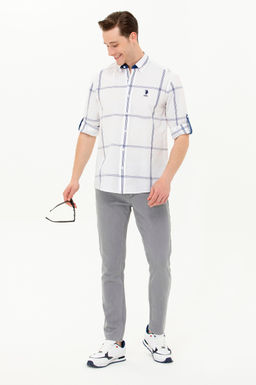 Мужская белая рубашка с длинным рукавом - U.s. polo assn фото 4