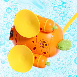 Детский душ для ванны Подводная лодка, с щёткой для мытья головы, работает от батареек - Simaland фото 8