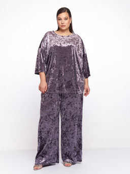 Бархатный костюм KO32511PUR64