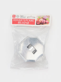 Форма для выкладки Доляна «Восьмиугольник», 7.5×4 см, с прессом, толщина 2 мм, нержавеющая сталь