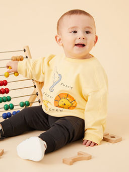 Bisiklet Yaka Erkek Bebek Sweatshirt ve E?ofman Alt 2li