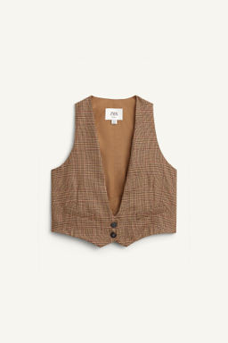 LIMITED EDITION WOOL CHECK WAISTCOAT - Zara фото 4