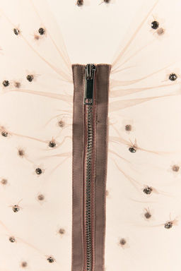 TULLE TOP WITH RHINESTONES - Zara фото 7