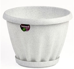 Горшок Знатный 3,9 л, d-225, с/п, мрамор, арт. Мп303МР