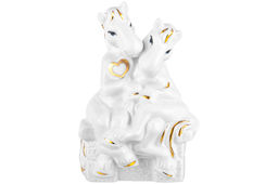 Фигурка декоративная 7*5*11 см Лошади-влюбленная пара белая с золотом, фарфор - Elan gallery фото 4